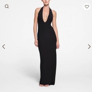 Skims Halter Black Dress